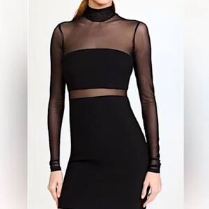 Likely Black Mesh Mini Dress